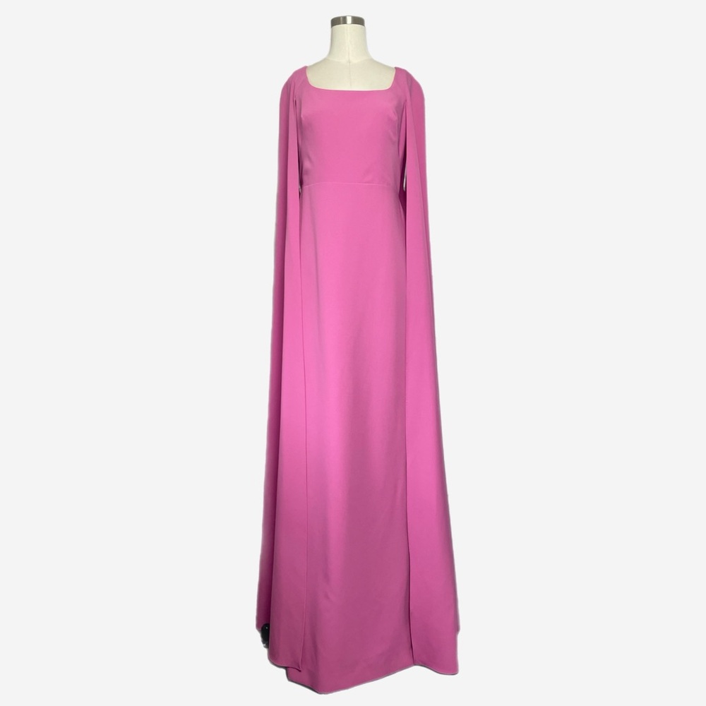 Marchesa Notte NWT Pink cape formal gown avant garde old Hollywood preppy camp 6